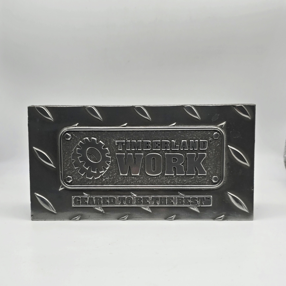 Vintage Timberland Work Boot Steel Display/Sign 7.75" x 4"
